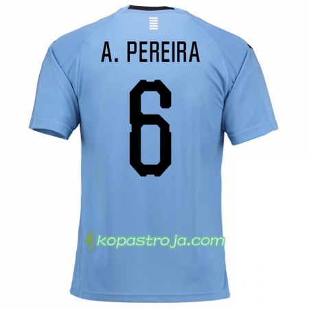 Billiga Fotbollströjor Uruguay A.Pereira 6 VM 2018 Hemma tröja